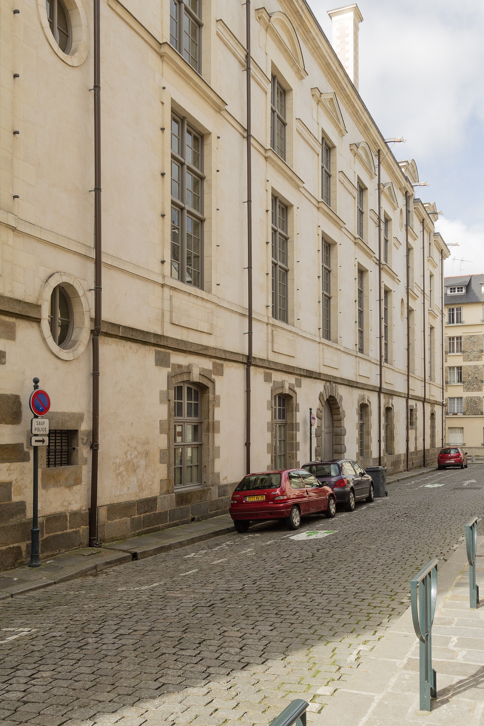 Façade nord du palais du parlement de Bretagne à Rennes